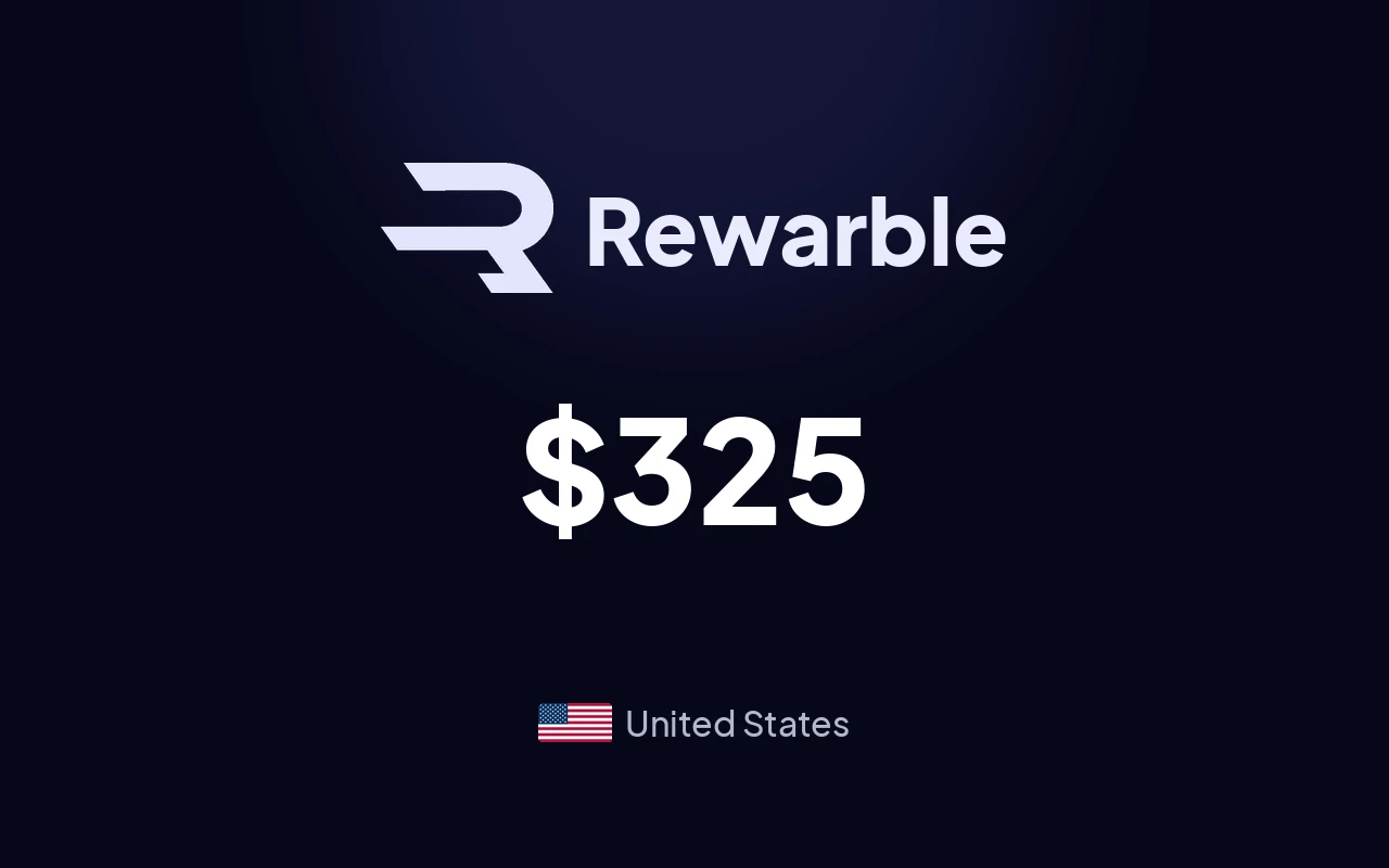 Rewarble PayPal $325 Gift Card (United States)