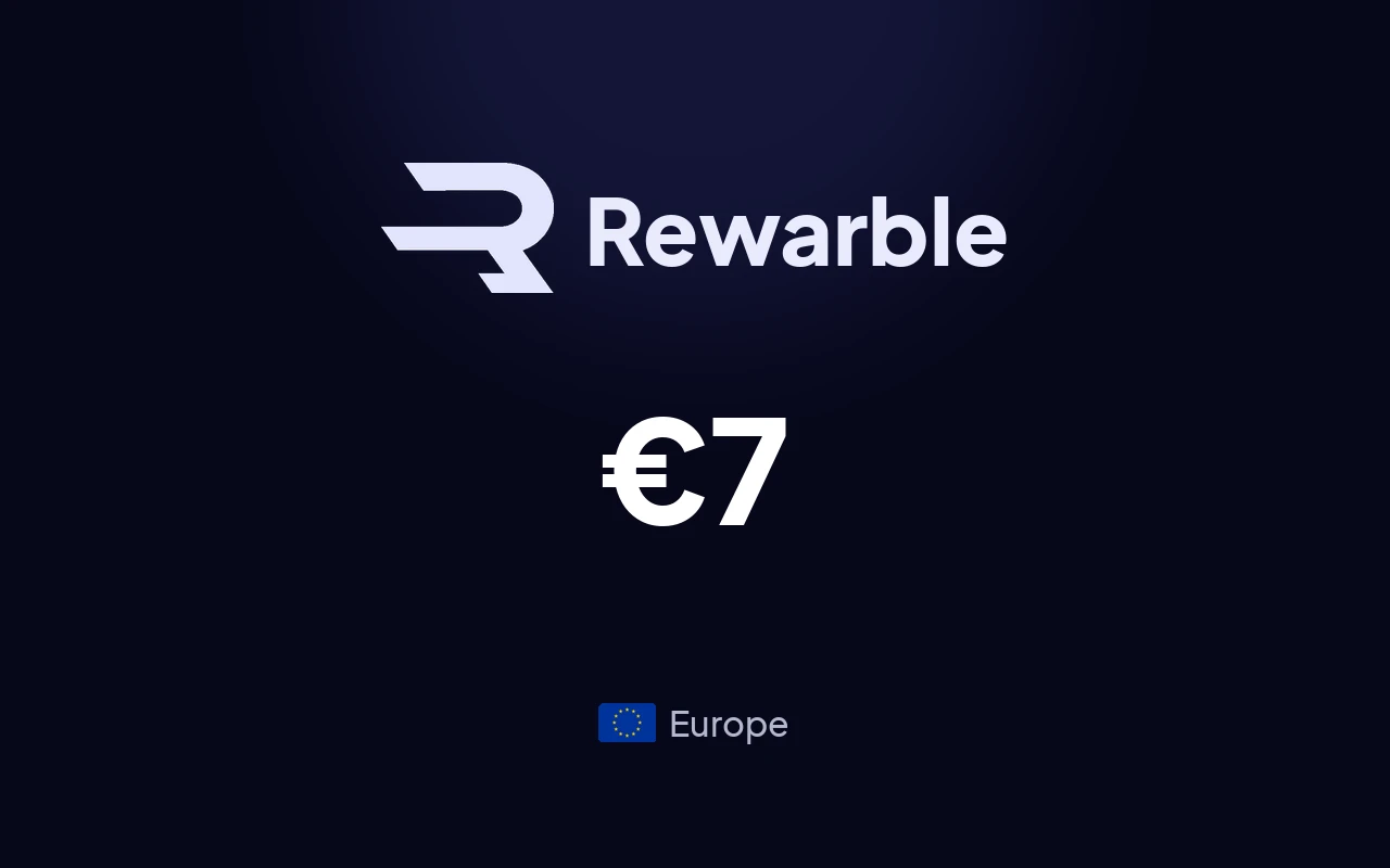 Rewarble VISA €7 Gift Card (Europe)