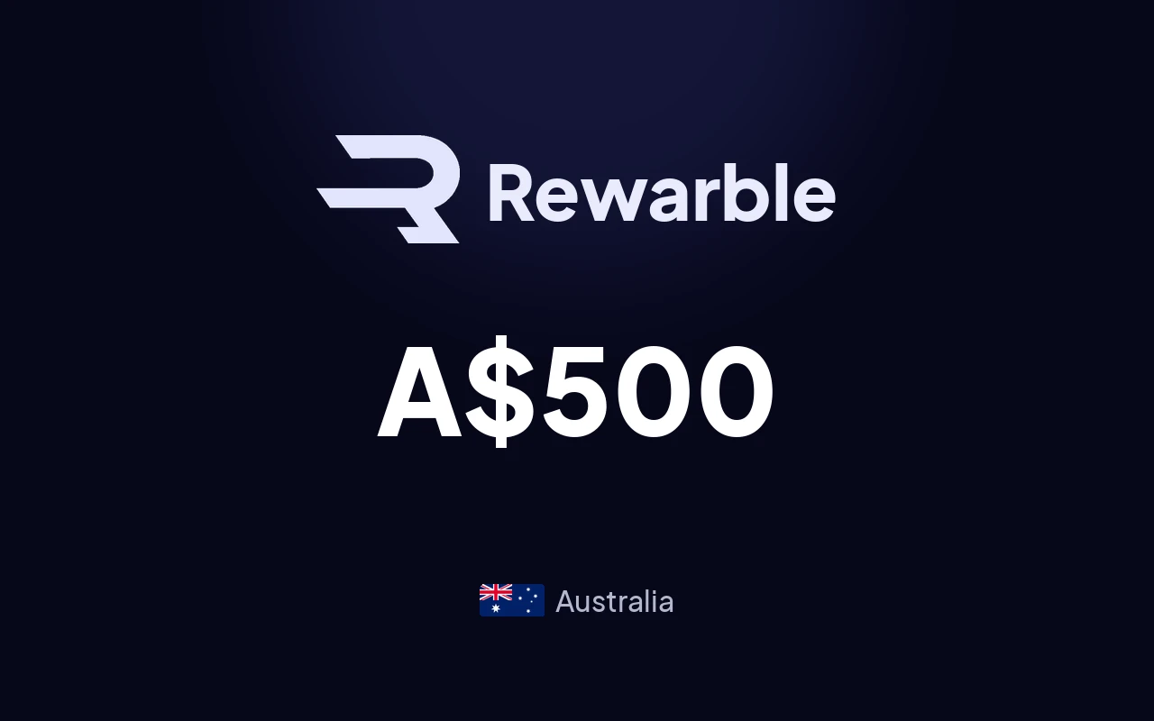 Rewarble Super A$500 Gift Card (Australia)