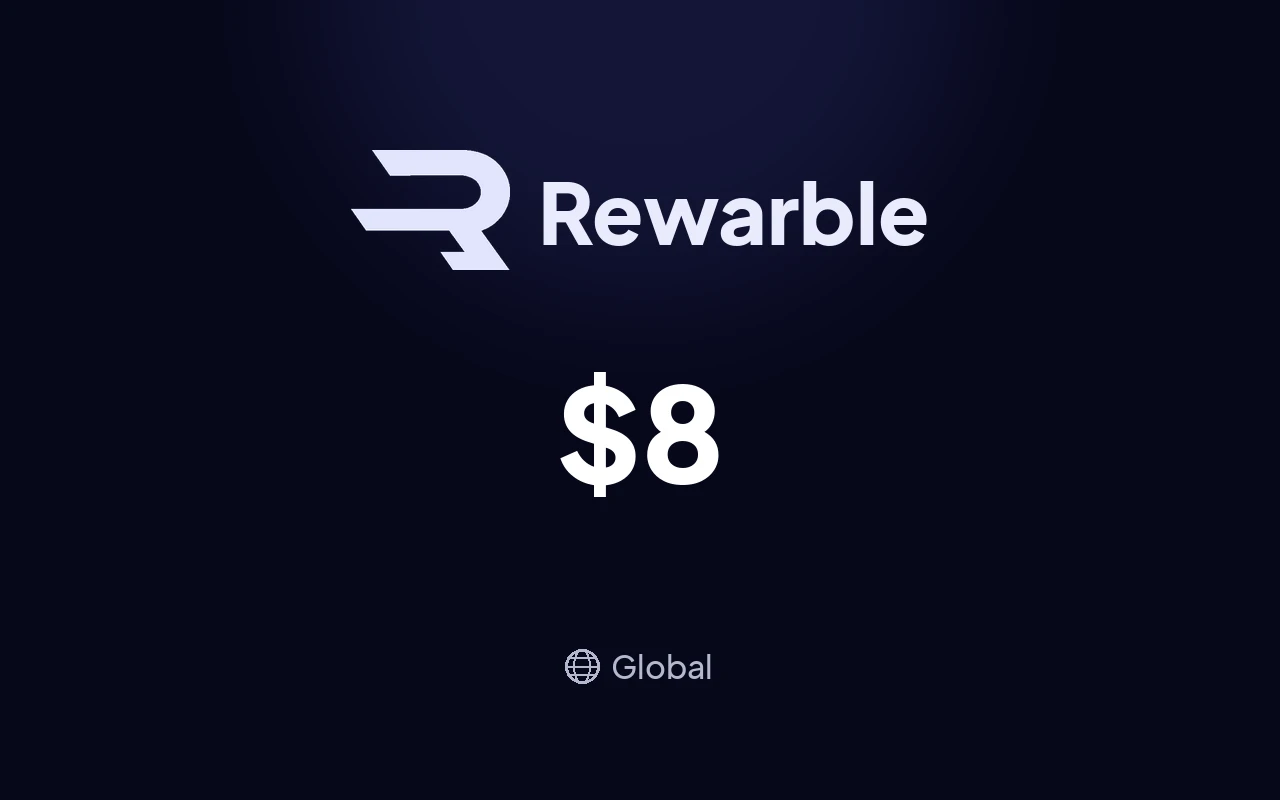 Rewarble Mastercard $8 Gift Card