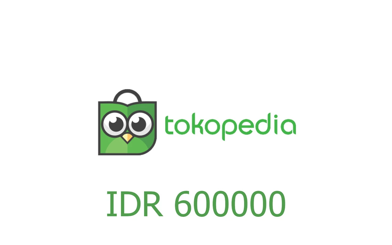 Tokopedia 600000 Rp Gift Card (Indonesia)