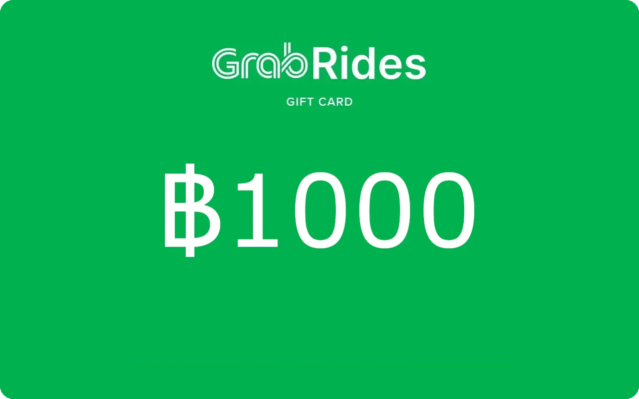 Grab Rides ฿1000 Gift Card (Thailand)