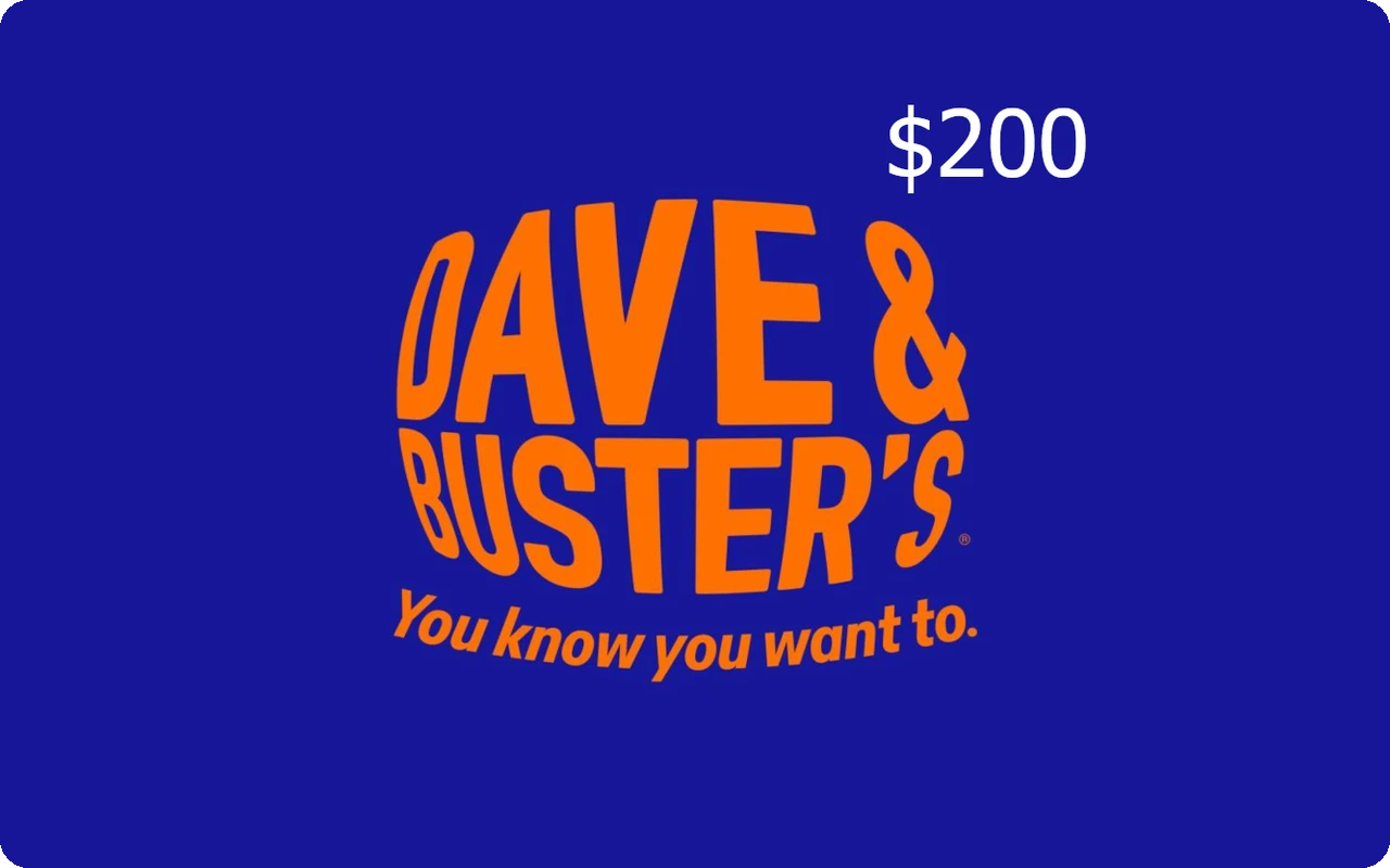 Dave & Buster's $200 Gift Card (United States)