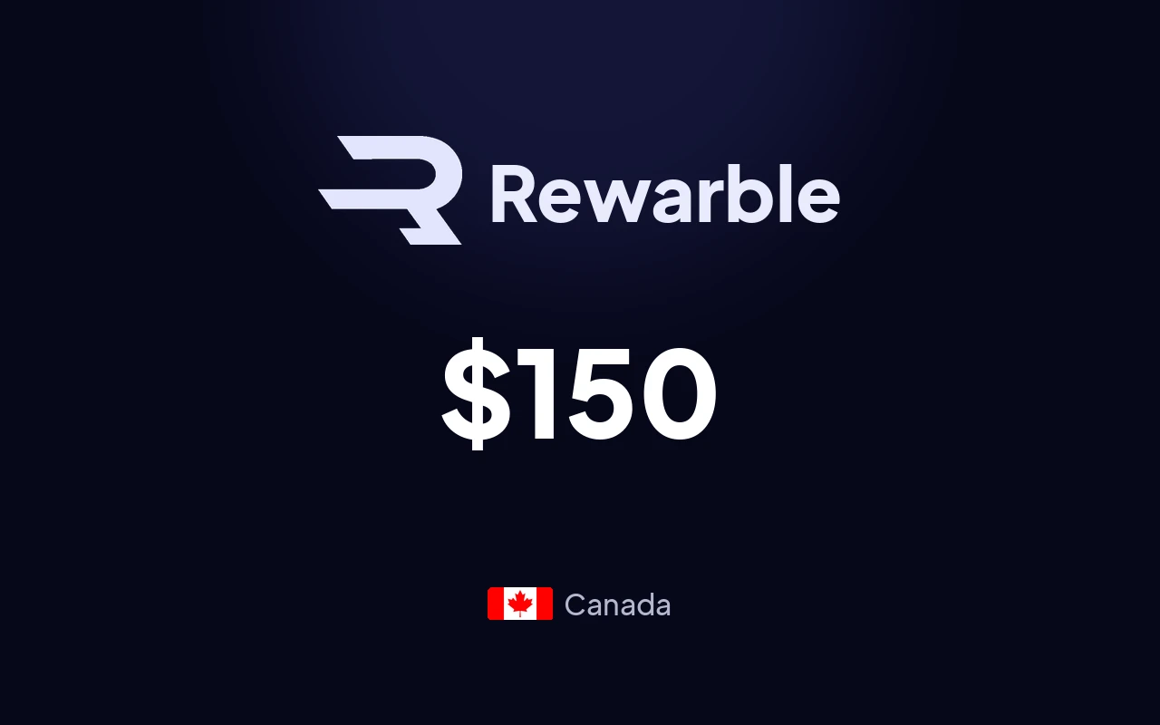 Rewarble PayPal $150 Gift Card (Canada)