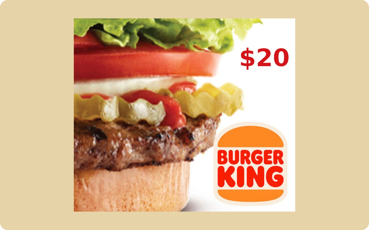 Burger King $20 Gift Card (United States)