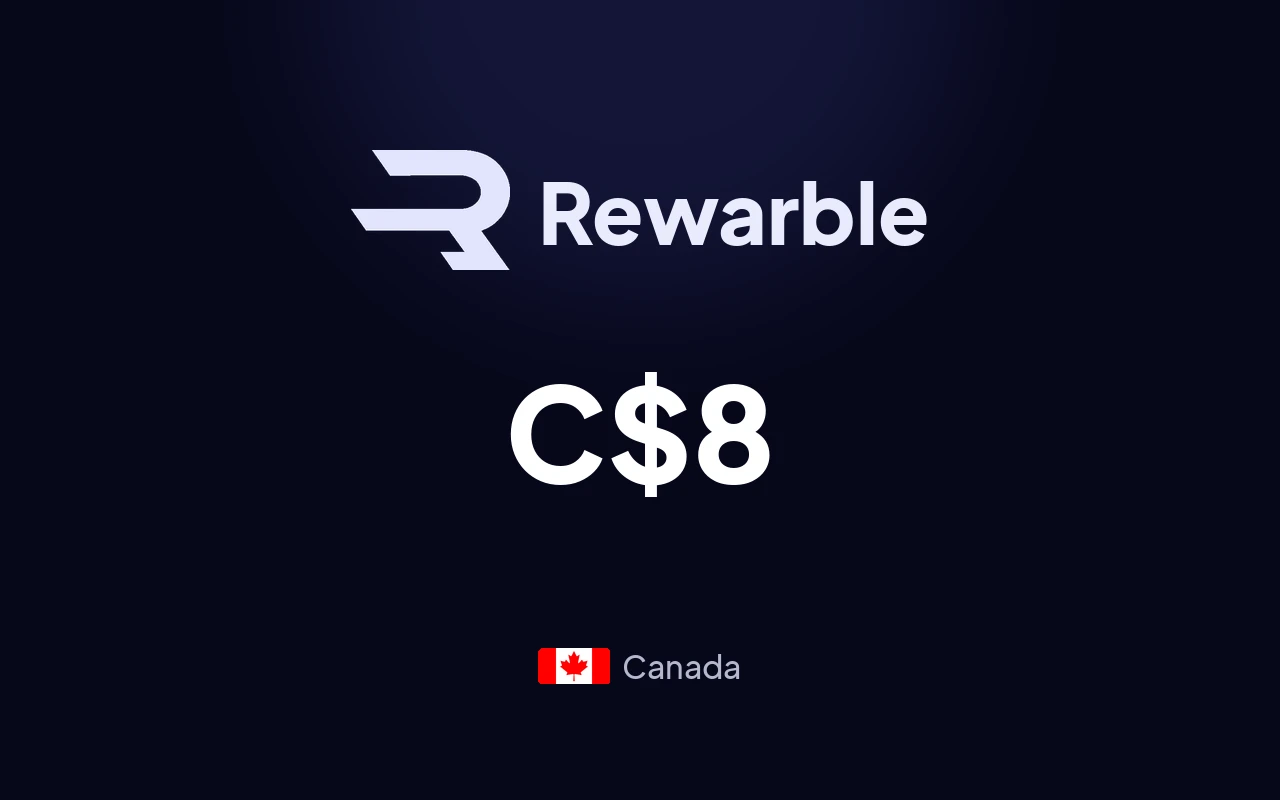 Rewarble PayPal C$8 Gift Card (Canada)
