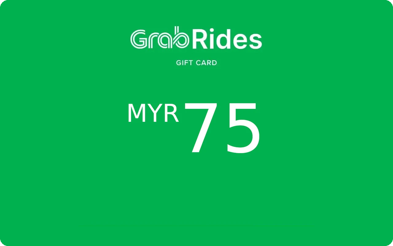 Grab Rides 75 RM Gift Card (Malaysia)