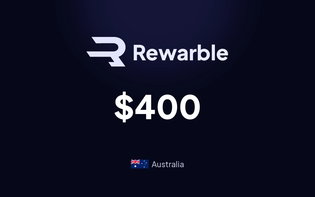Rewarble PayPal $400 Gift Card (Australia)