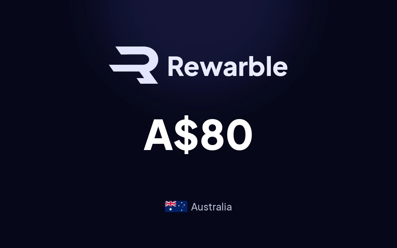 Rewarble Super A$80 Gift Card (Australia)