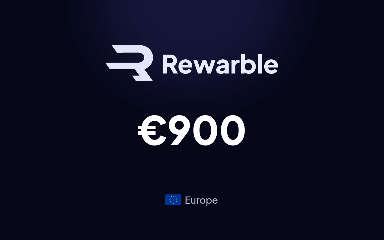 Rewarble PayPal €900 Gift Card (Europe)