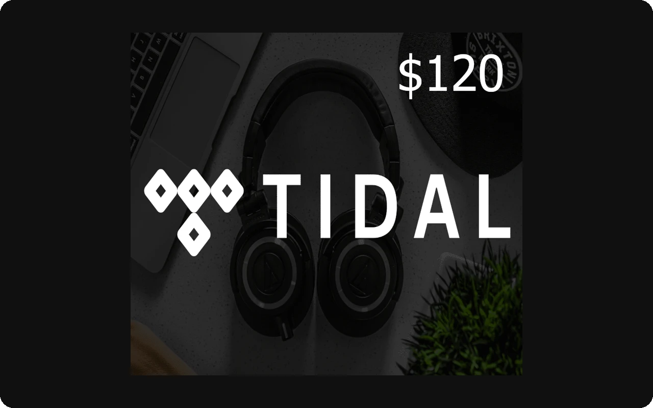 TIDAL $120 Gift Card (United States)