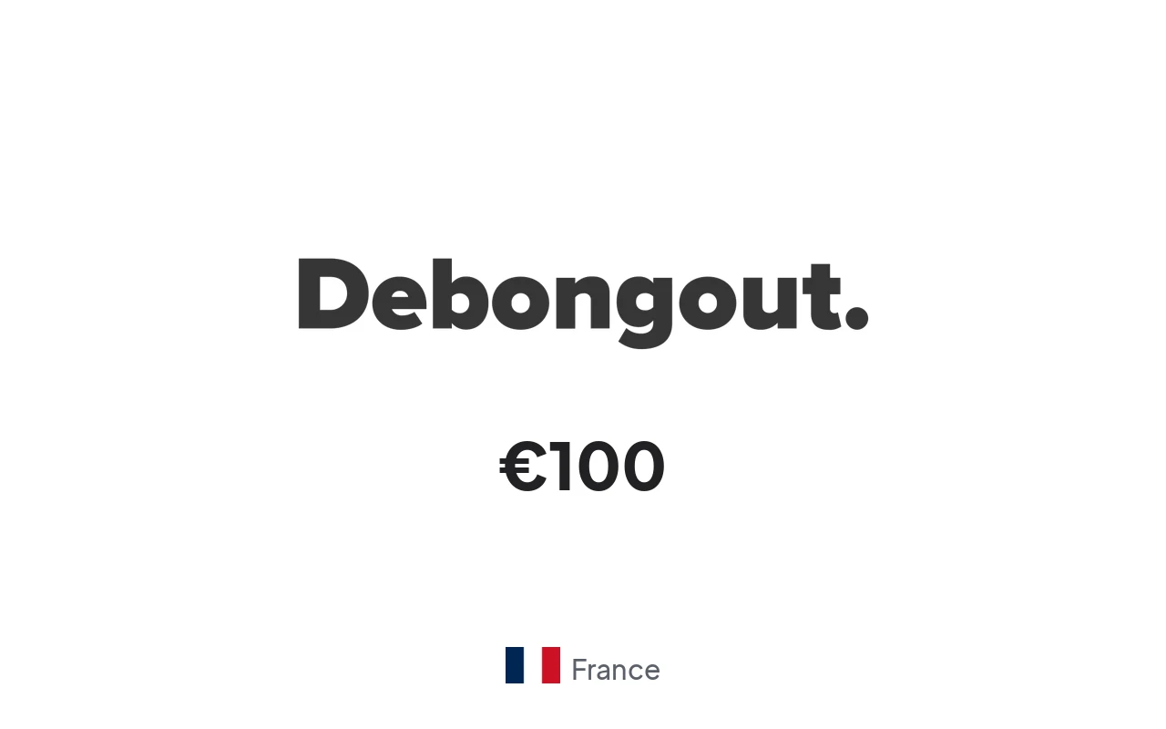 Debongout €100 Gift Card (France)
