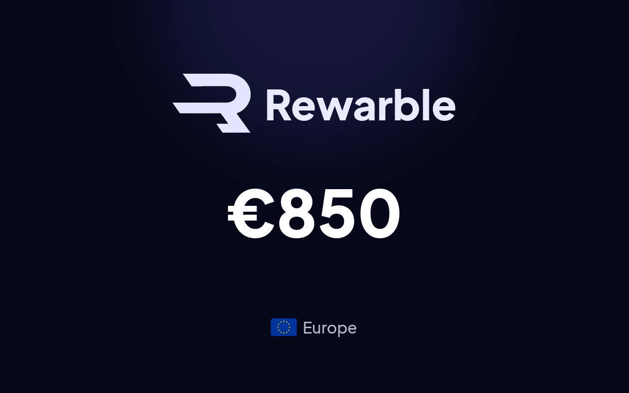 Rewarble PayPal €850 Gift Card (Europe)
