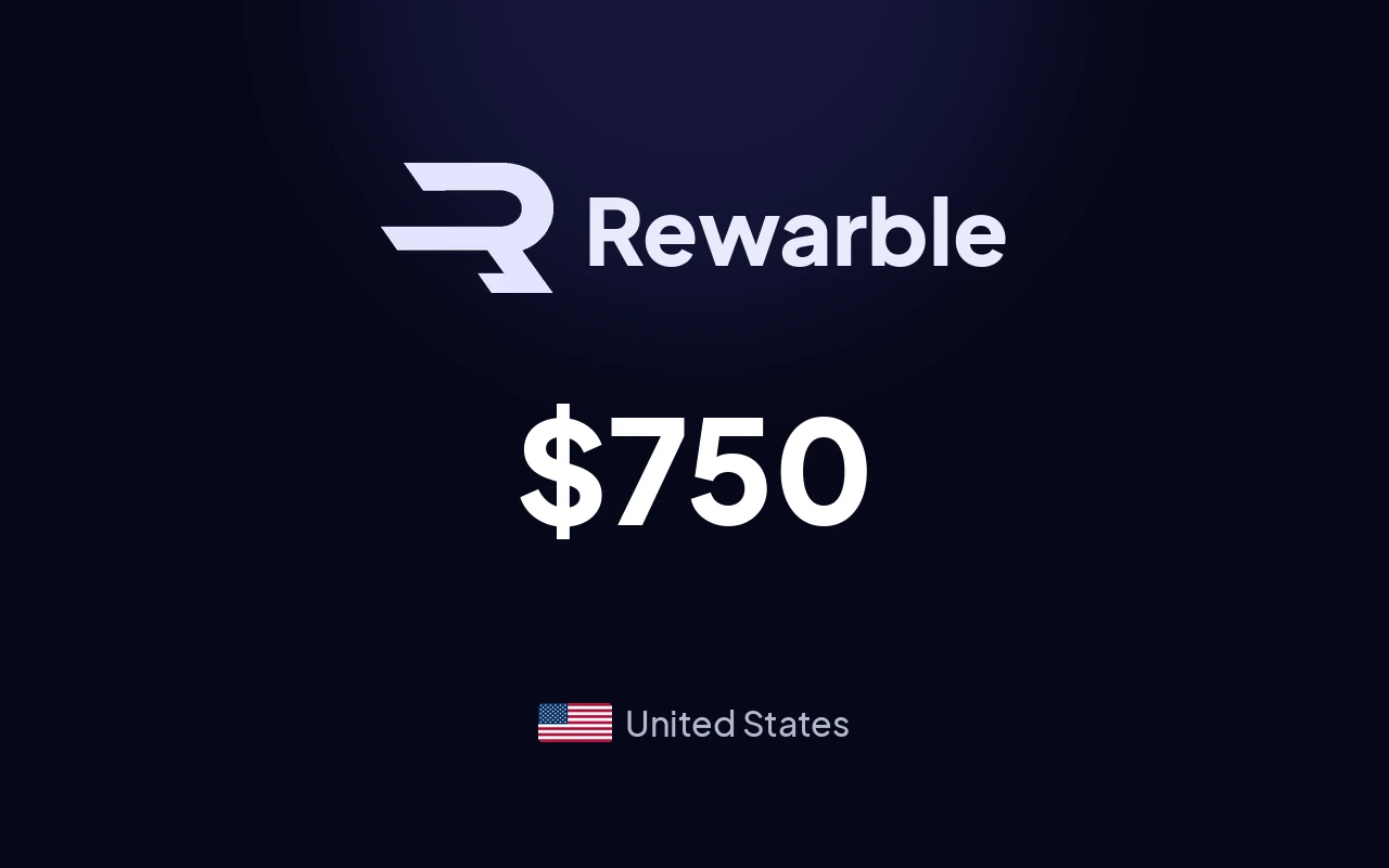 Rewarble PayPal $750 Gift Card (United States)