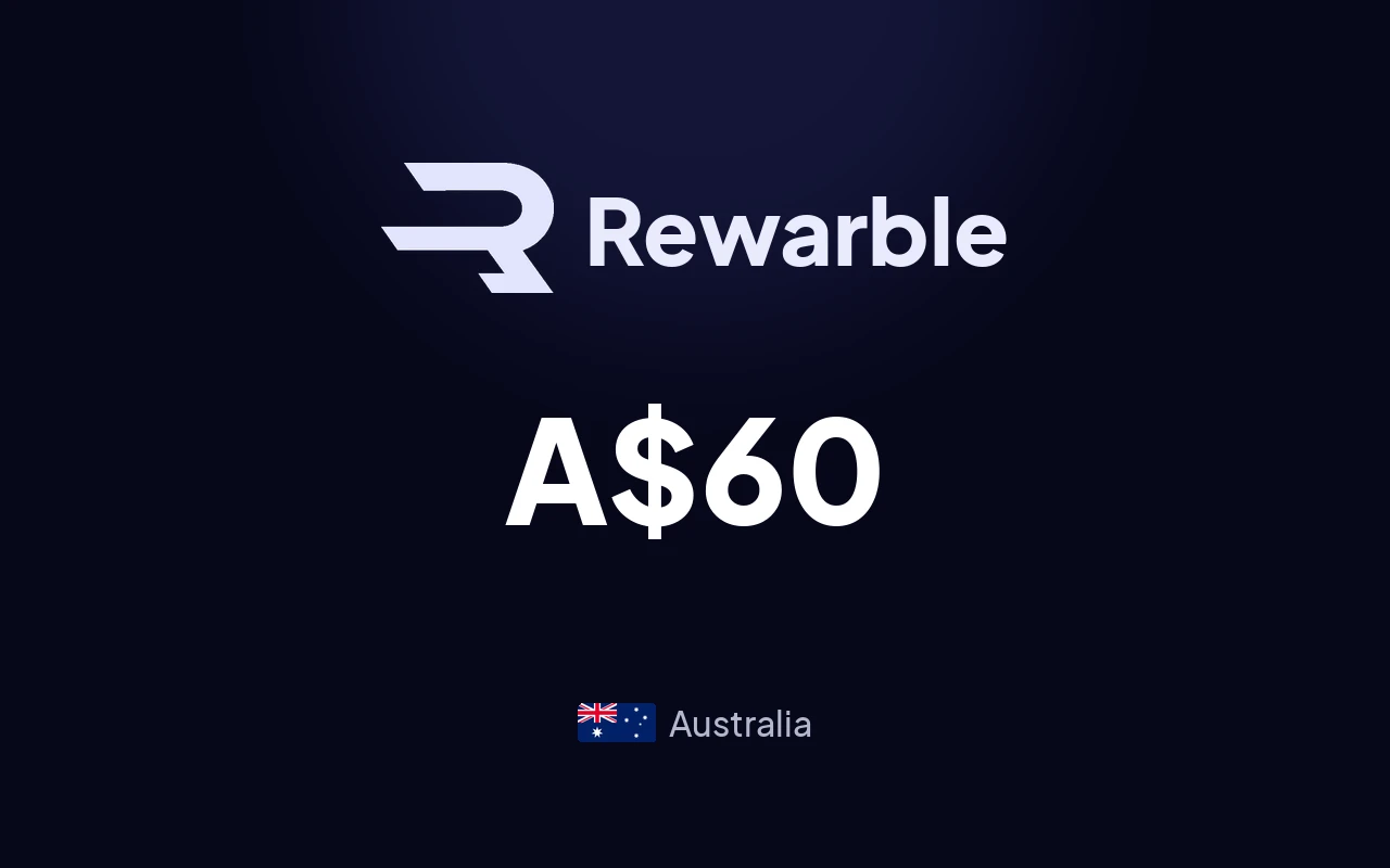 Rewarble TikTok A$60 Gift Card (Australia)