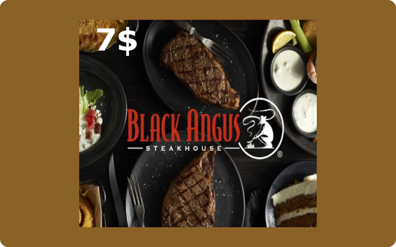 Black Angus Steakhouse $7 Gift Card (United States)