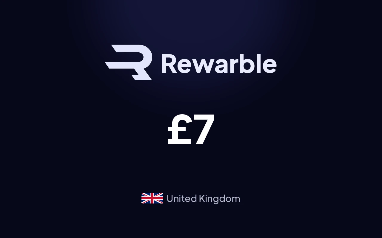 Rewarble PayPal £7 Gift Card (United Kingdom)