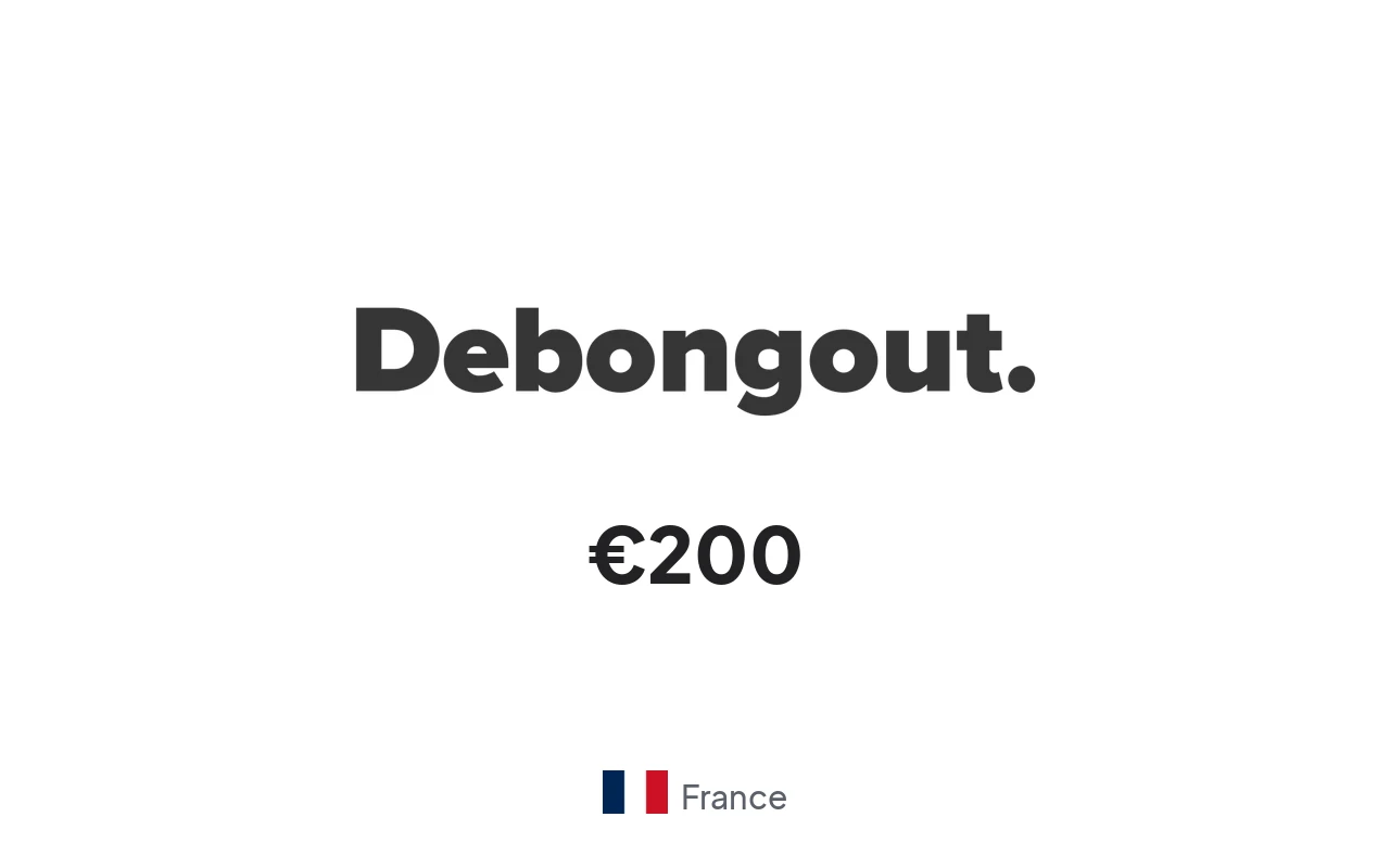 Debongout €200 Gift Card (France)