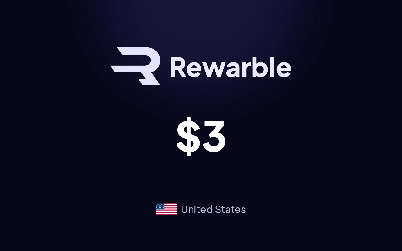 Rewarble PayPal $3 Gift Card (United States)
