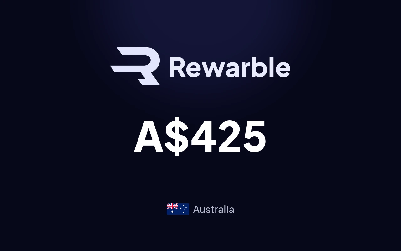 Rewarble PayPal A$425 Gift Card (Australia)