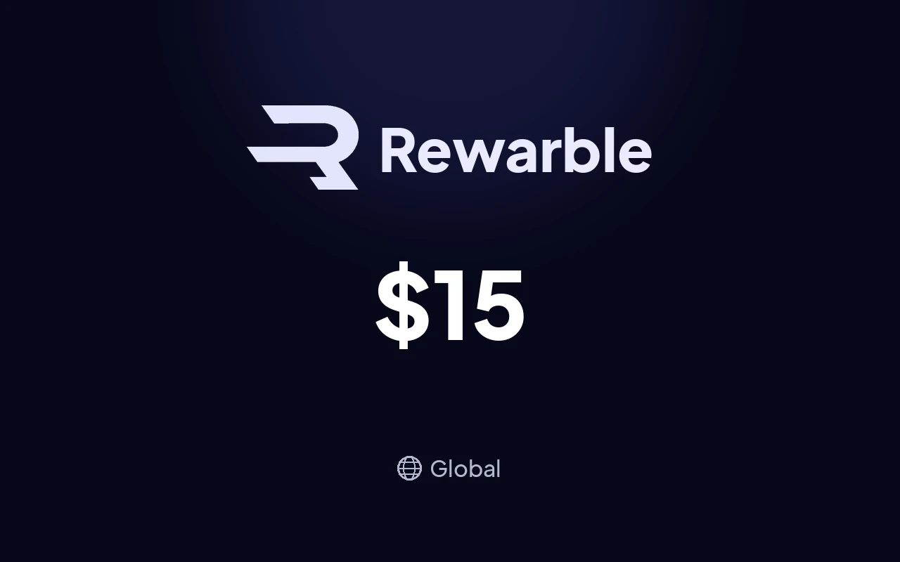 Rewarble Mastercard $15 Gift Card