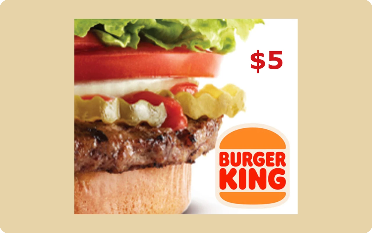 Burger King $5 Gift Card (United States)