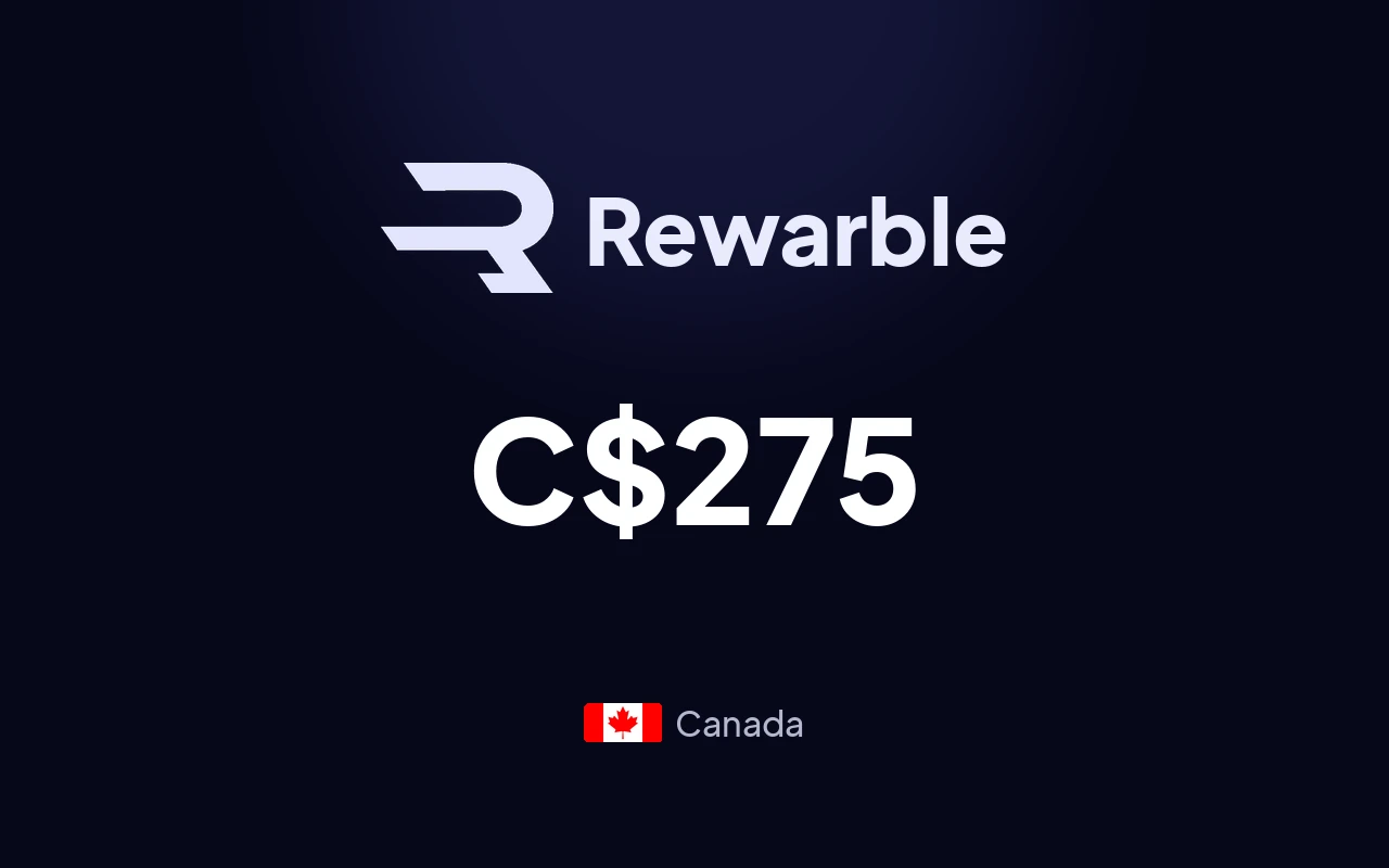 Rewarble PayPal C$275 Gift Card (Canada)