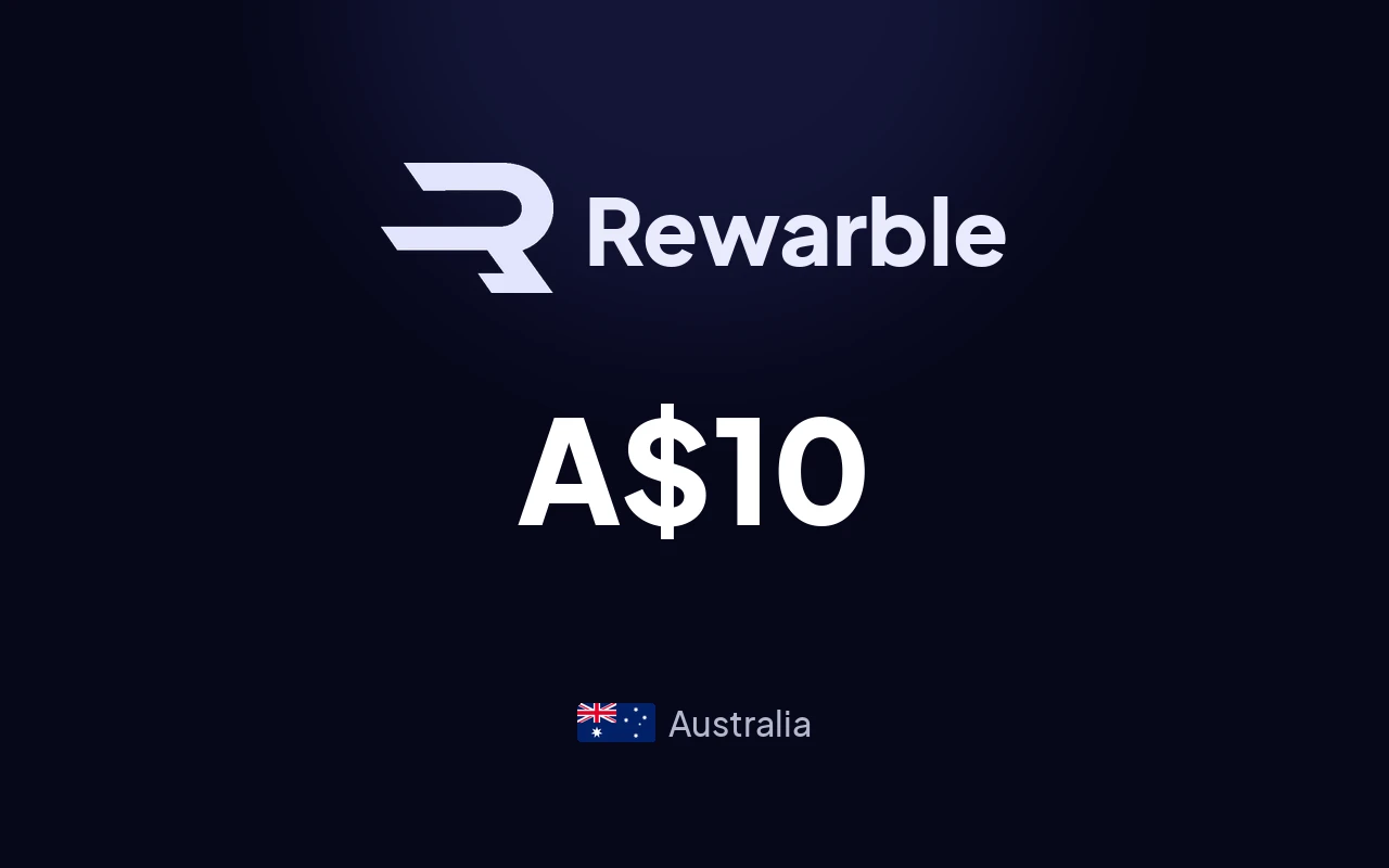Rewarble Bank Transfer A$10 Gift Card (Australia)