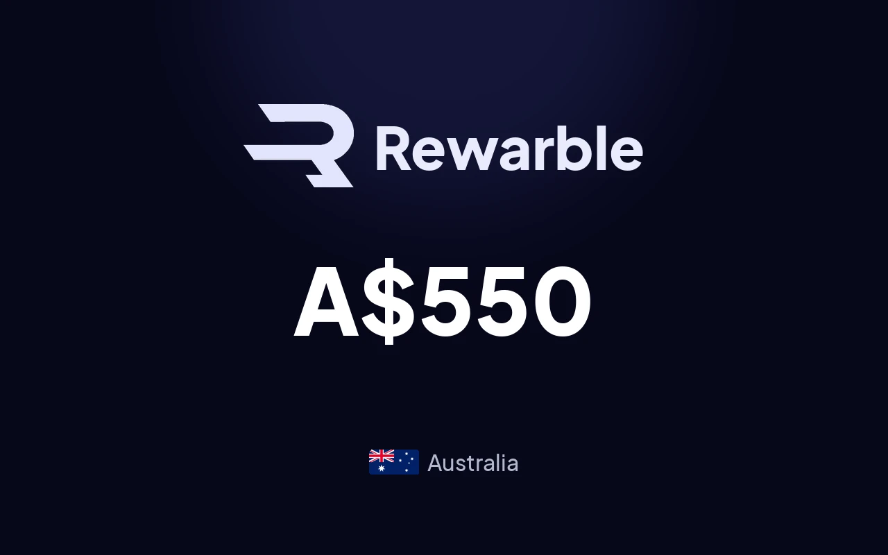 Rewarble PayPal A$550 Gift Card (Australia)