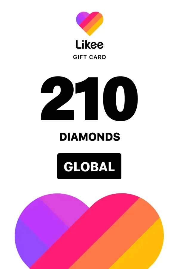 Likee Gift Card 210 Diamonds - Likee Key - GLOBAL