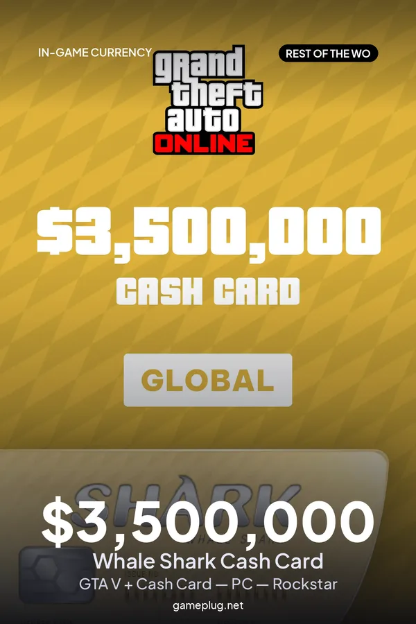 Grand Theft Auto V + Whale Shark Cash Card Rockstar Digital Download
