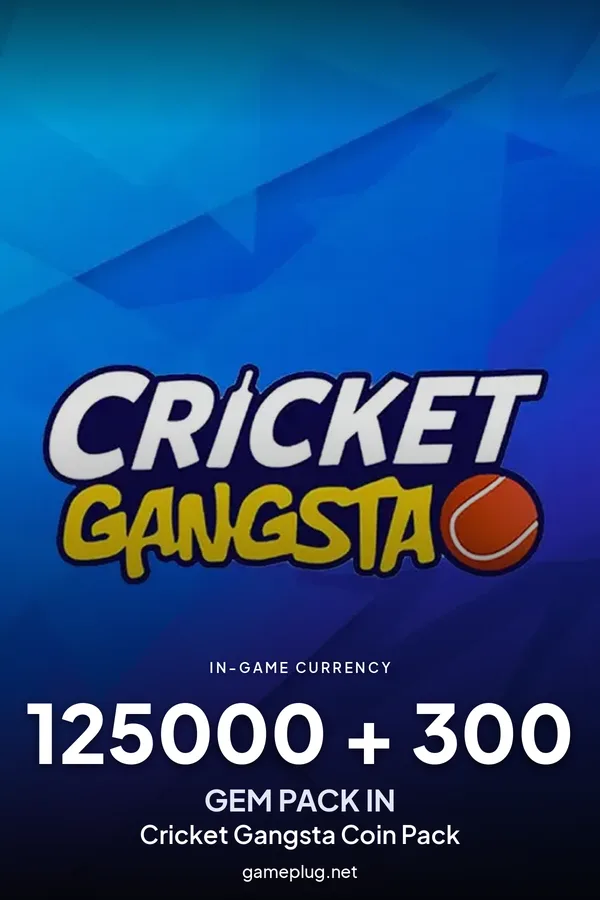 Cricket Gangsta Coin Pack 125000 + 300 Gem Pack IN