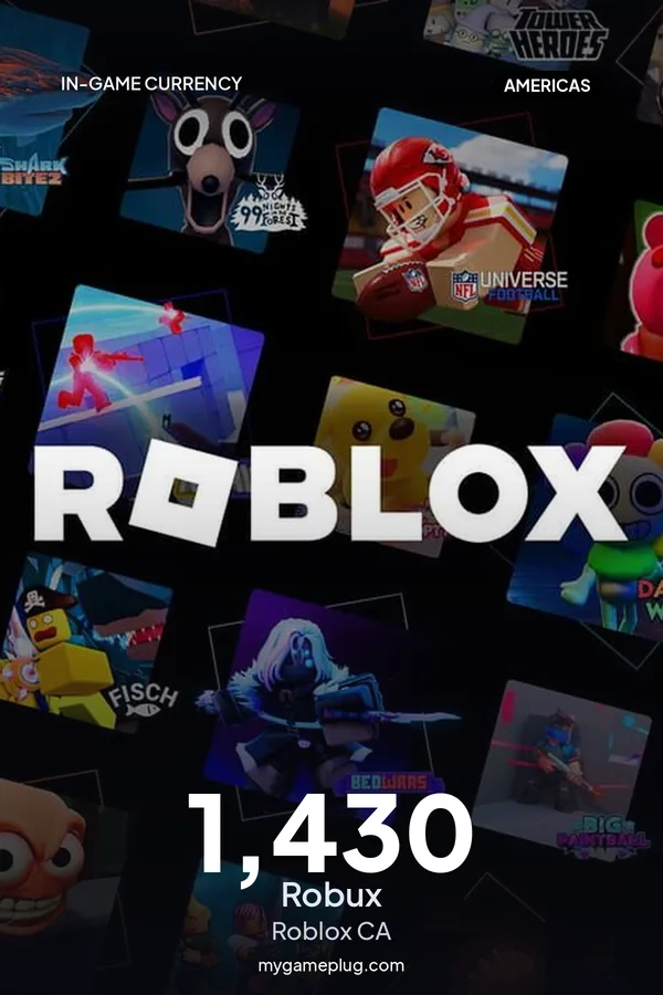 Roblox Game eCard 1430 Robux CA