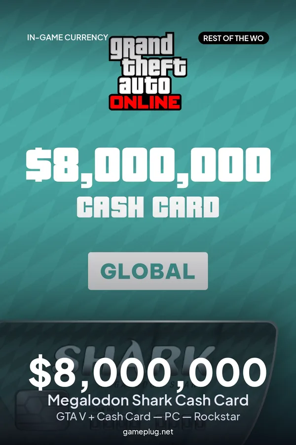 Grand Theft Auto V + Megalodon Shark Cash Card PC Rockstar Digital Download