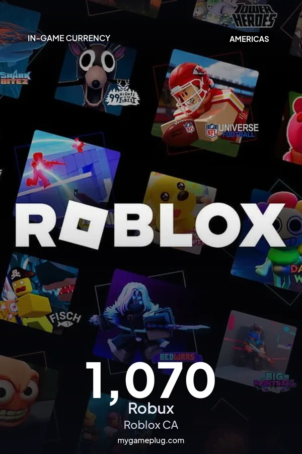 Roblox Game eCard 1070 Robux CA