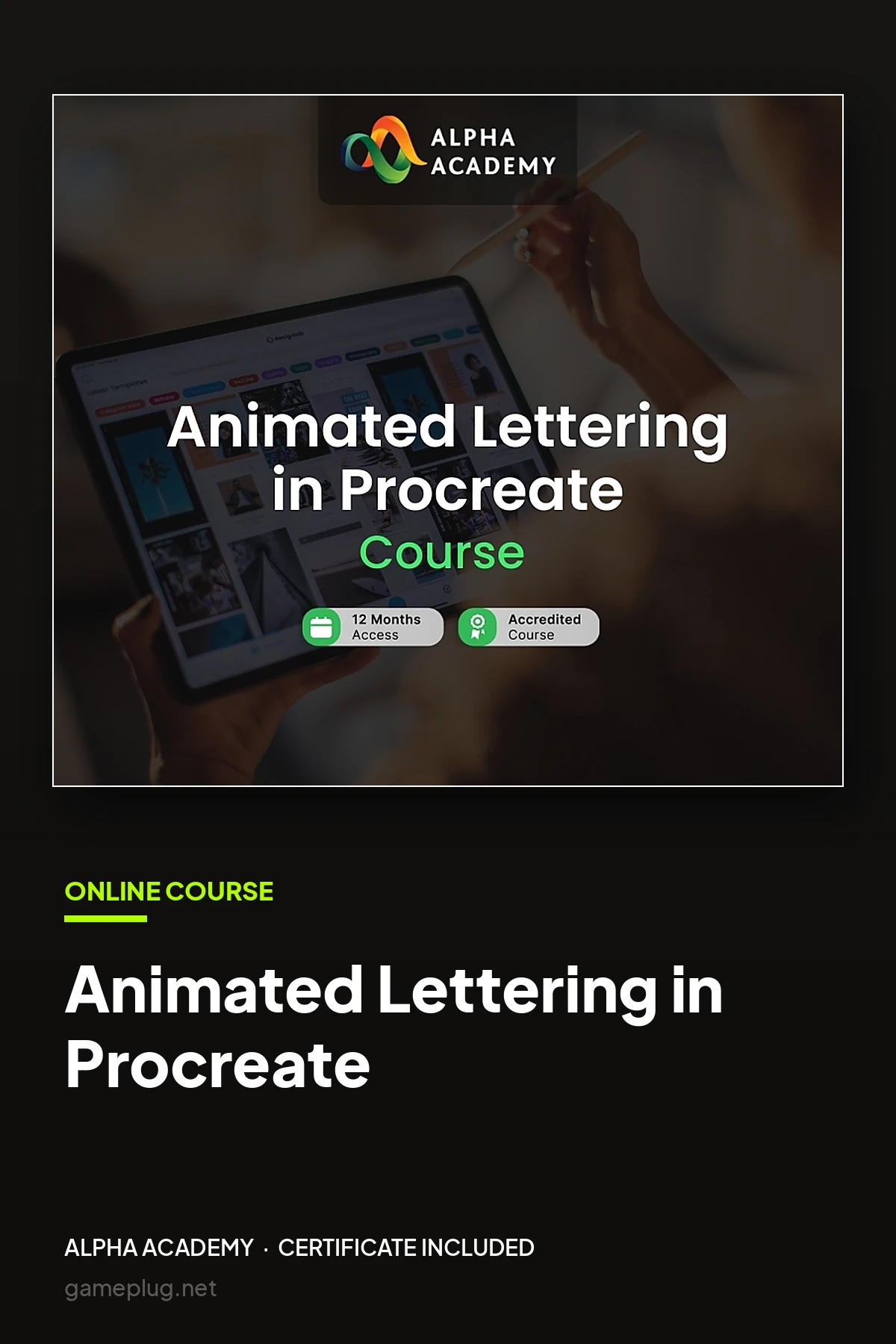Animated Lettering in Procreate Alpha Academy Code