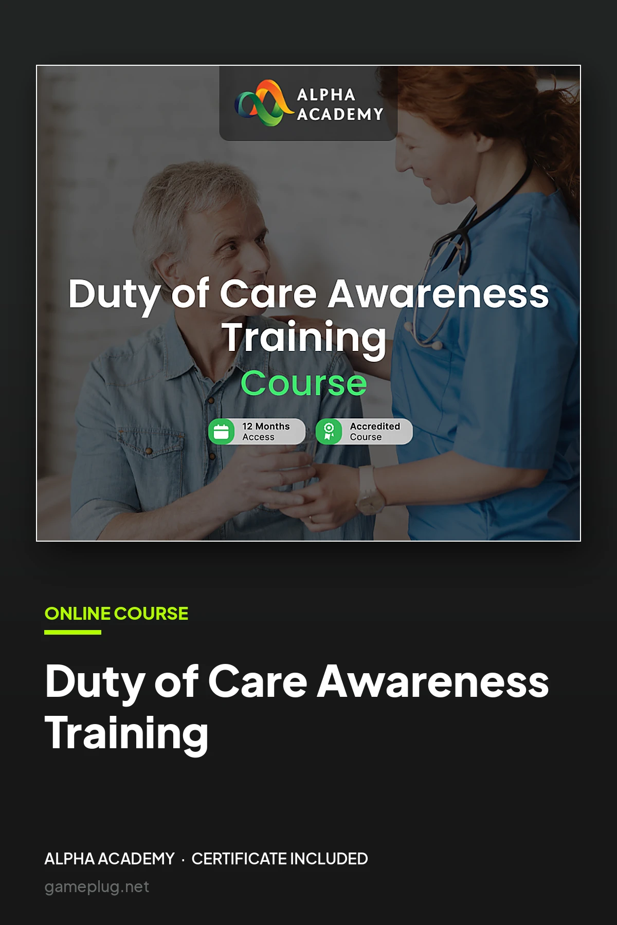Duty of Care Awareness Training Alpha Academy Code