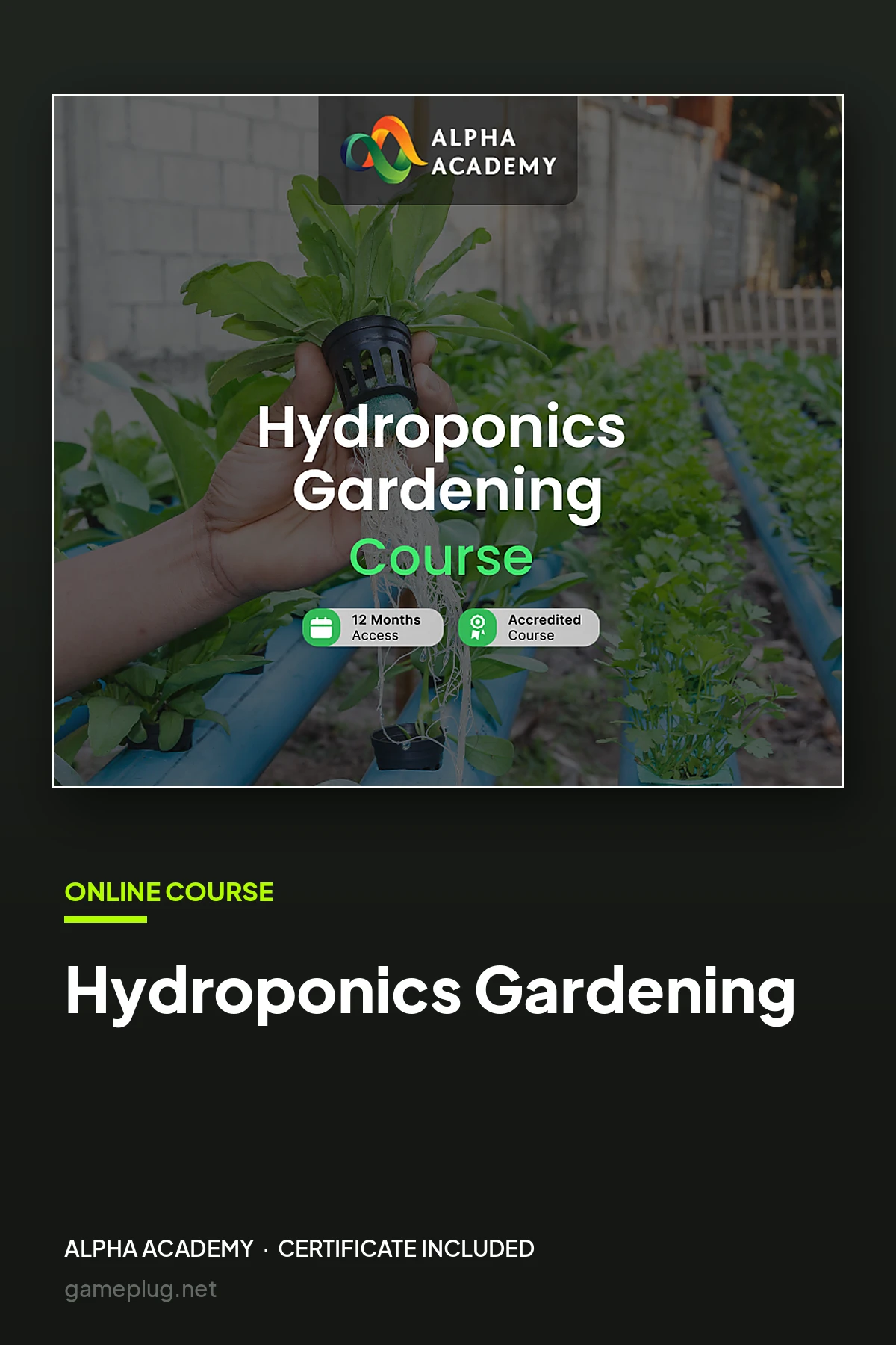 Hydroponics Gardening Online Course Alpha Academy Code