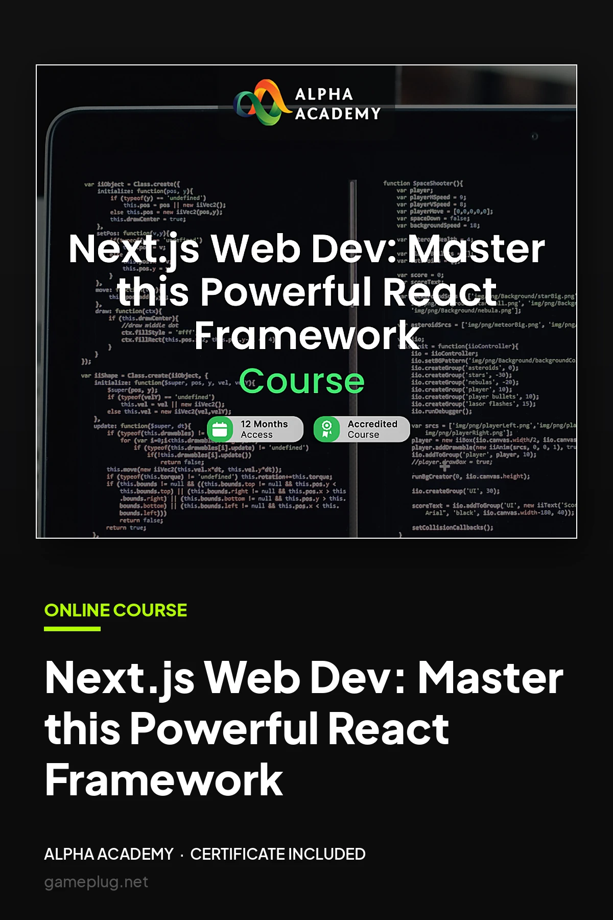 Next.js Web Dev: Master this Powerful React Framework Alpha Academy Code
