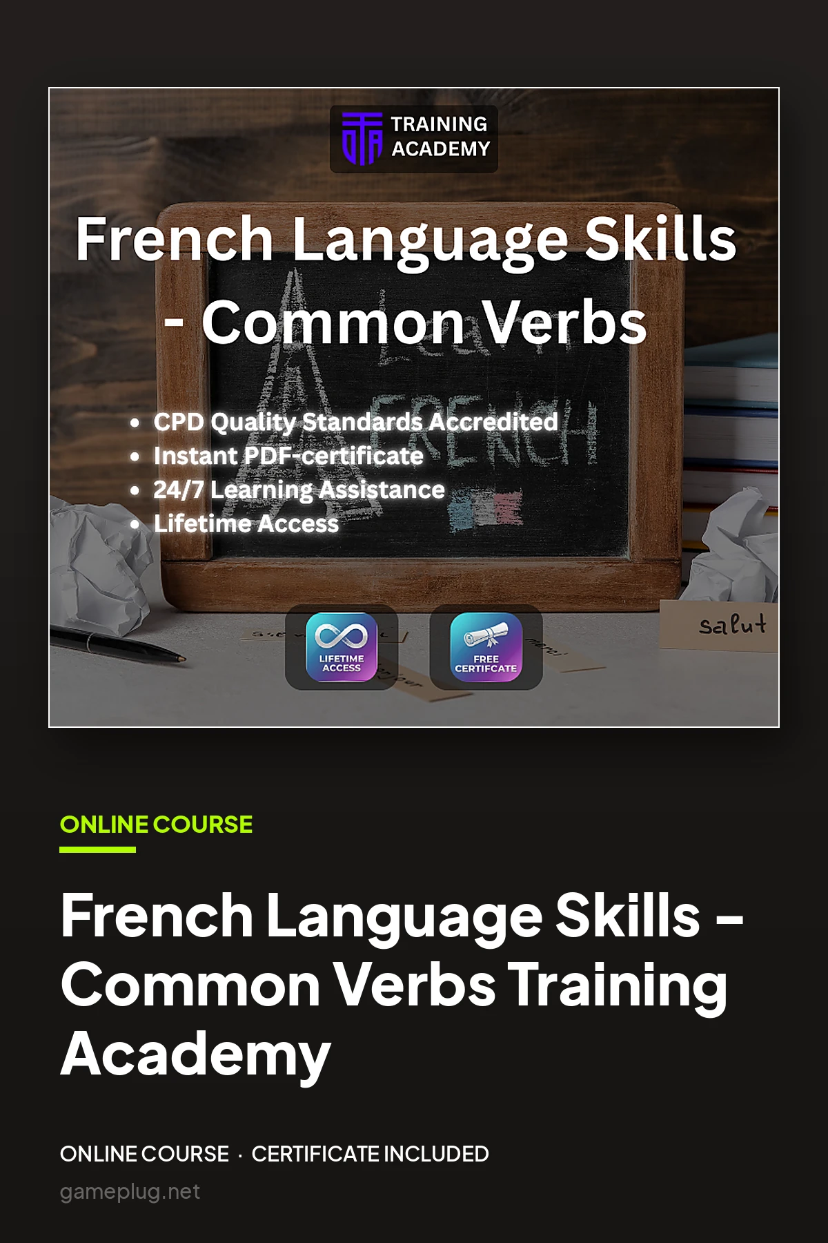 French Language Skills - Common Verbs Course Online Training Academy