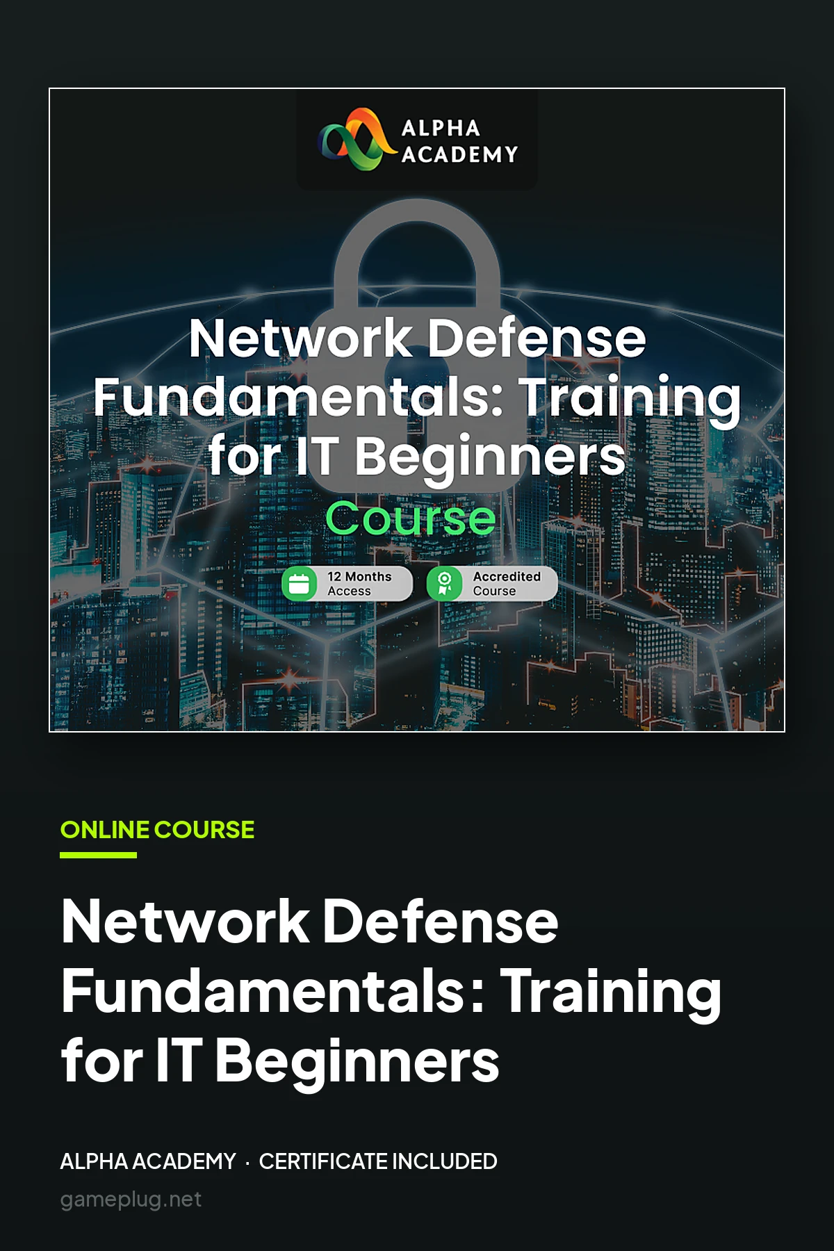 Network Defense Fundamentals: Training for IT Beginners Alpha Academy Code