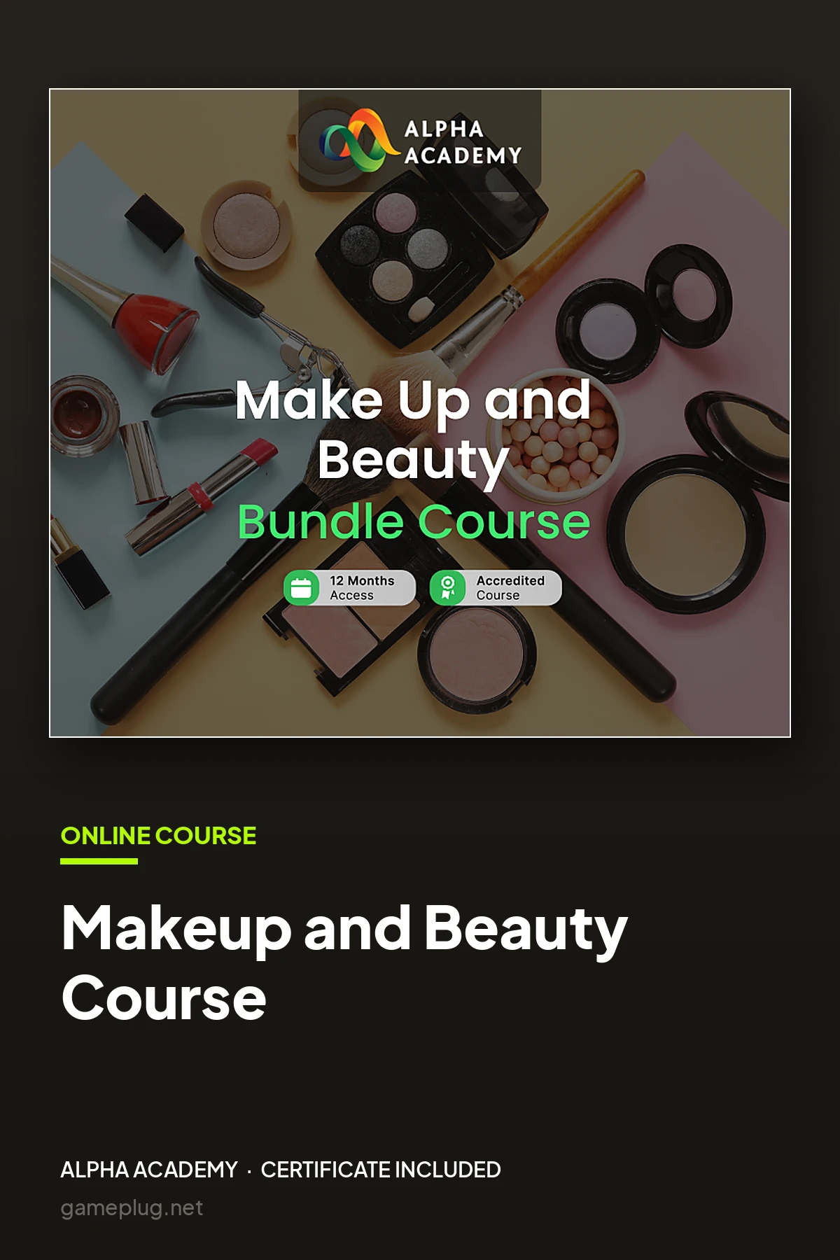 Makeup and Beauty Bundle Course Alpha Academy Code