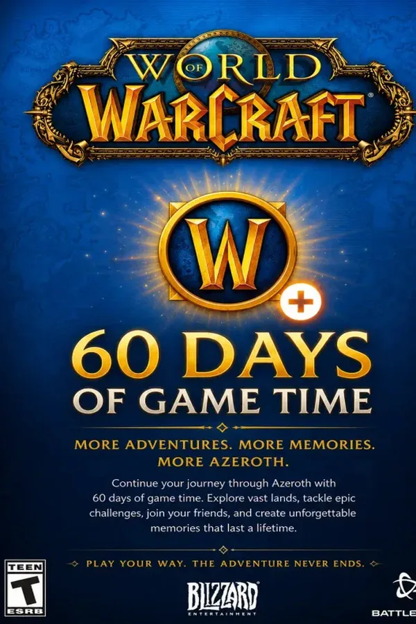 World of Warcraft 60 DAYS Pre-Paid Time Card CH