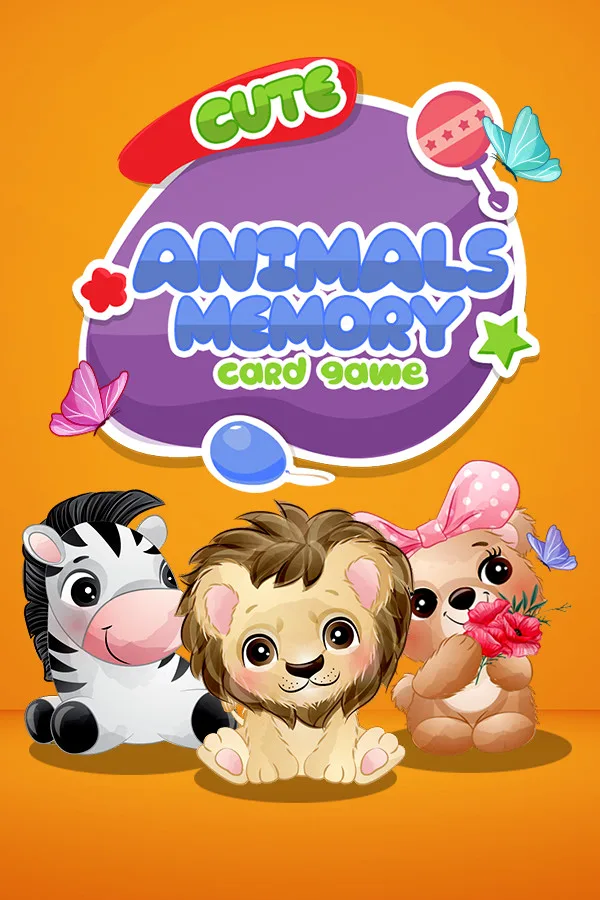 Cute animals memory card game