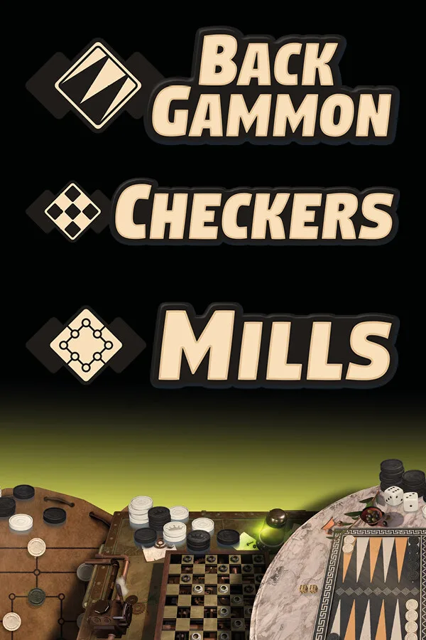 Backgammon + Checkers + Mills PC
