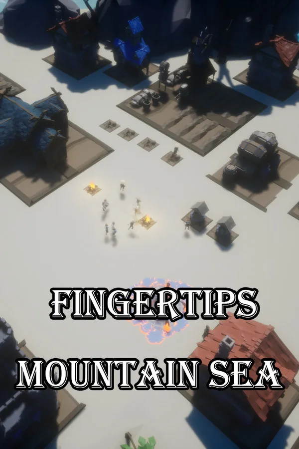 Fingertips mountain sea