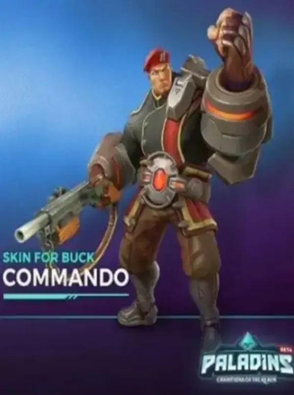 Paladins - Buck Commando Skin Digital Download